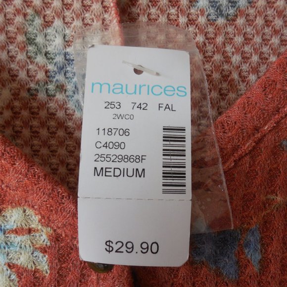 Maurices Waffle Knit L/S Top Size M - Picture 4 of 9